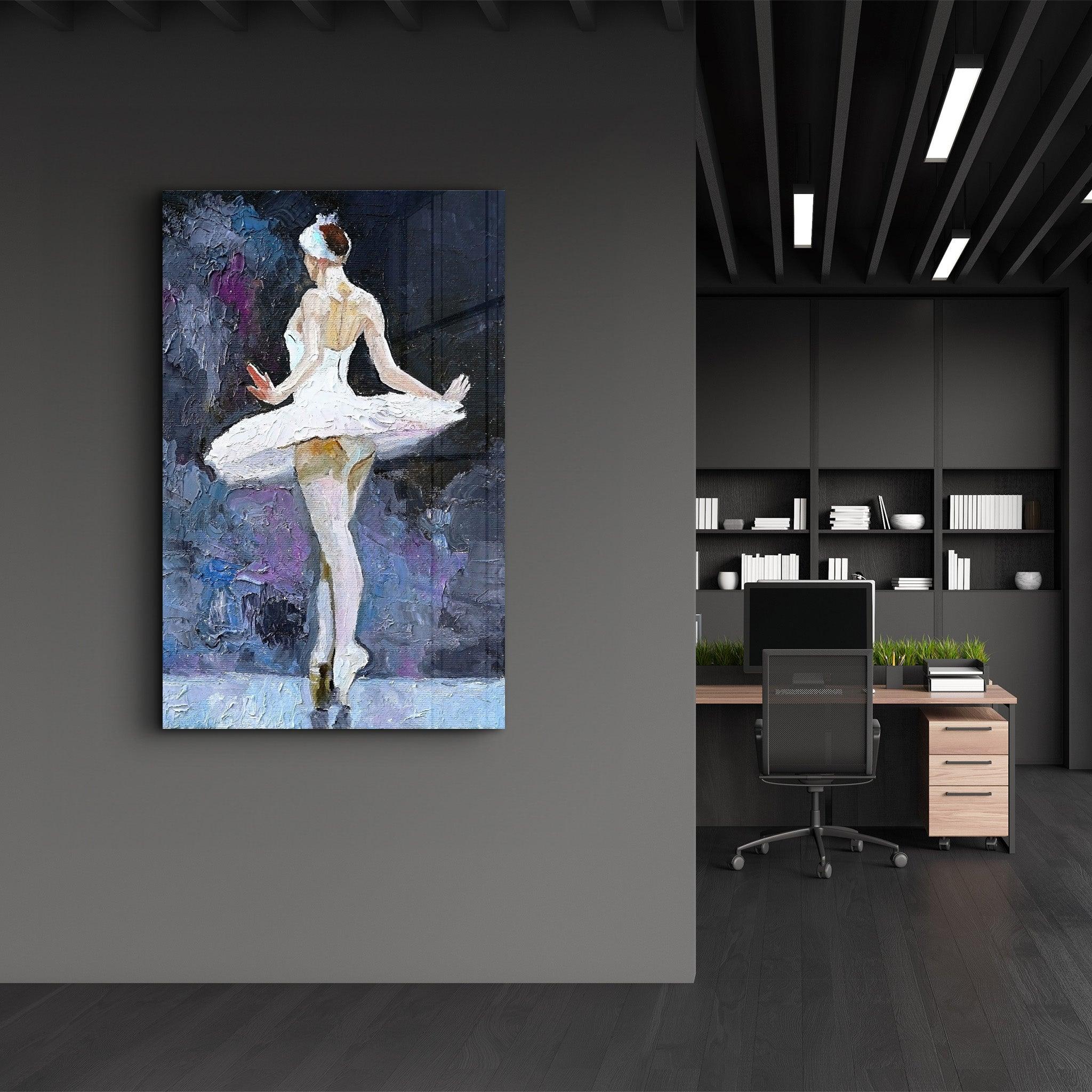 Ballerina | Glass Wall Art - Artdesigna