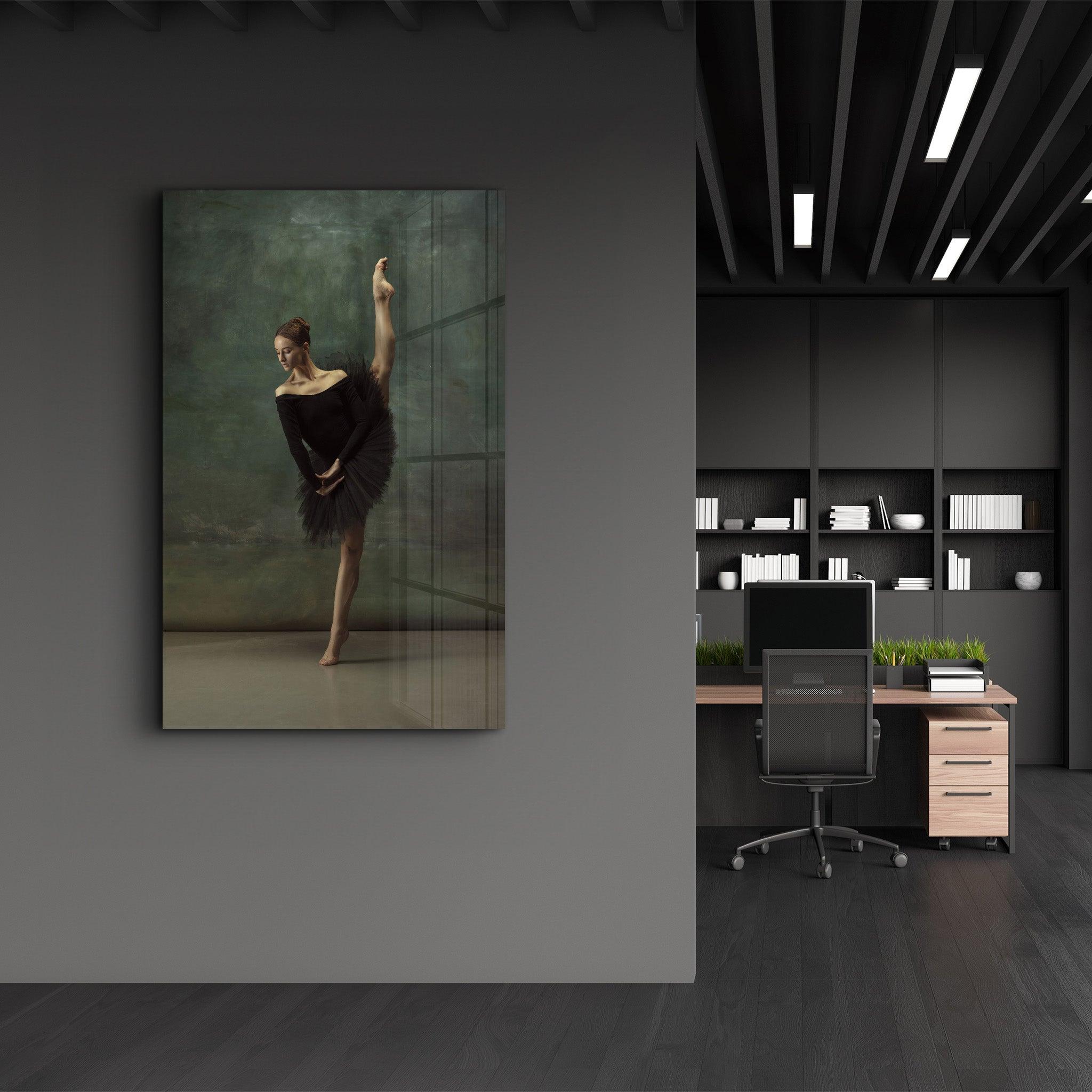 Ballerina V1 | Glass Wall Art - Artdesigna