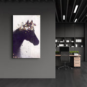 Horse | Glass Wall Art - Artdesigna