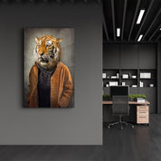 Tiger Head | Glass Wall Art - Artdesigna