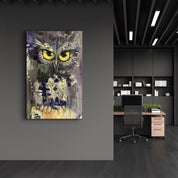 Owlly | Glass Wall Art - Artdesigna