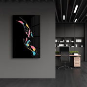 Modern Line Abstract V5 | Glass Wall Art - Artdesigna