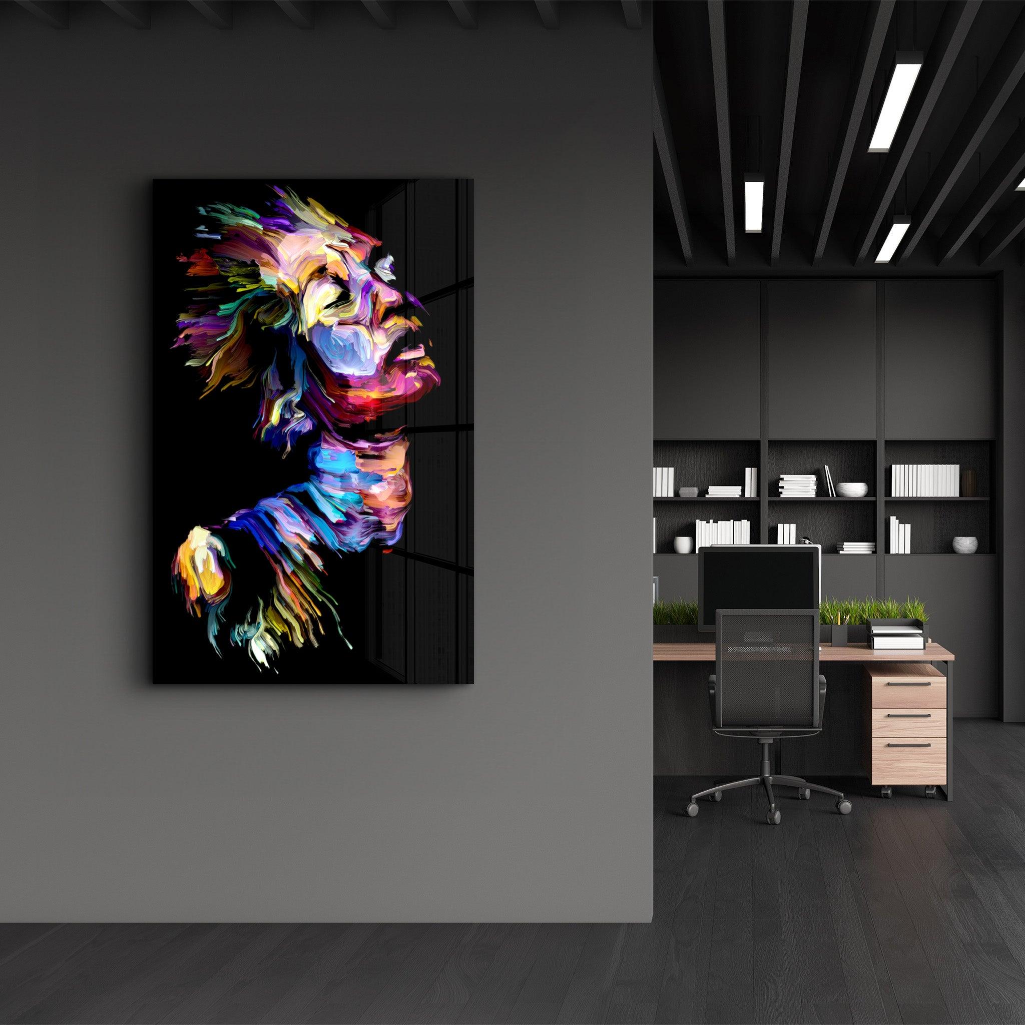 AbstractMan | Glass Wall Art - Artdesigna