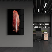 Colorful Feather V2 | Glass Wall Art - Artdesigna