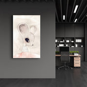 Funny Ears | Glass Wall Art - Artdesigna