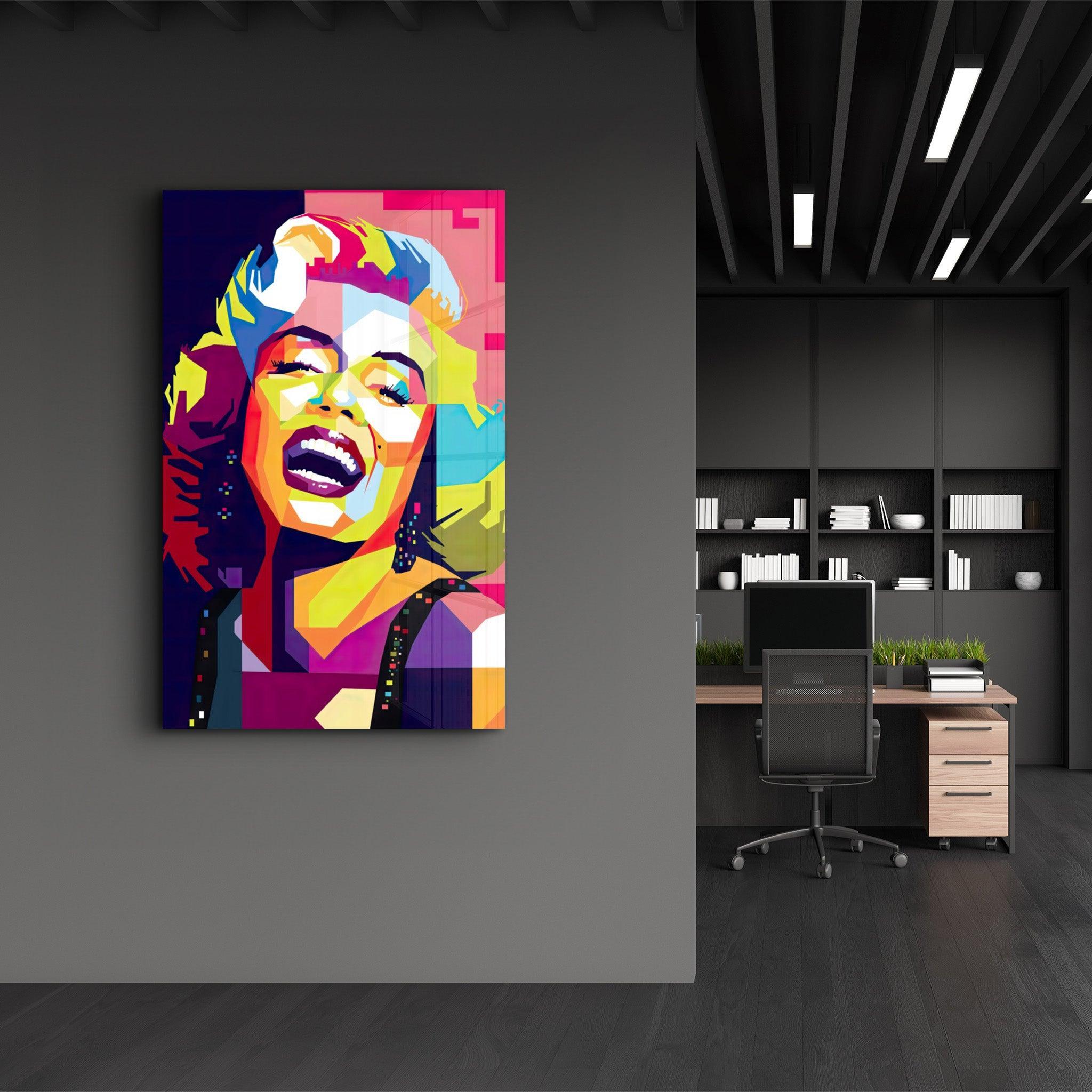 Marilyn | Glass Wall Art - Artdesigna