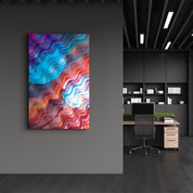 Waive of Colors | Glass Wall Art - Artdesigna