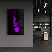 Jellyfish | Glass Wall Art - Artdesigna