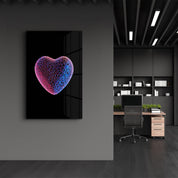 Strawberry Heart | Designers Collection Glass Wall Art - Artdesigna