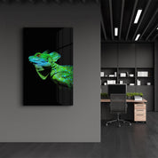 Iguana Green | Designer's Collection Glass Wall Art - Artdesigna