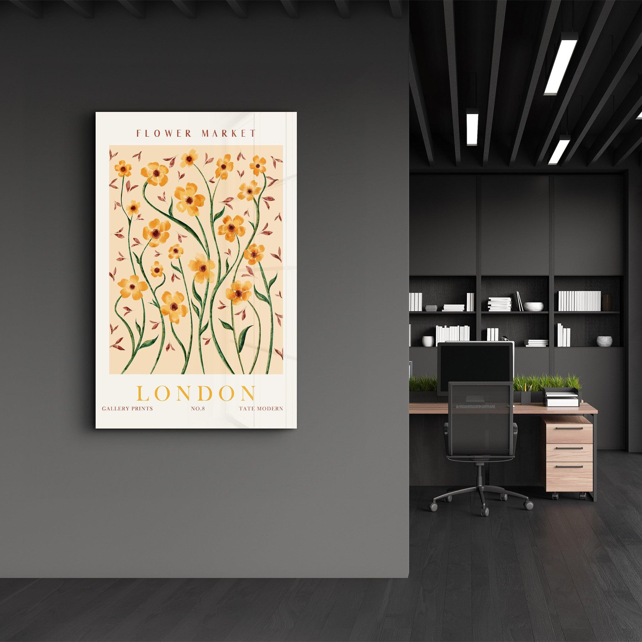 Flower Market No:8 London | Gallery Print Collection Glass Wall Art - Artdesigna