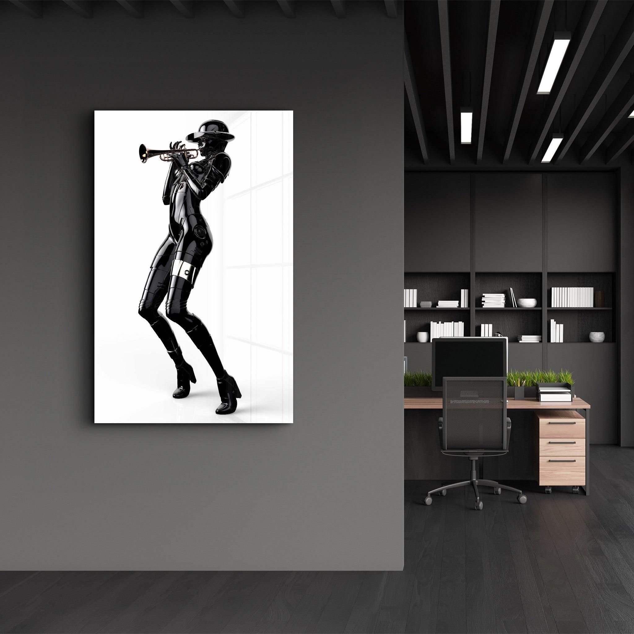 RoboGirlz4 | Designer's Collection Glass Wall Art - Artdesigna