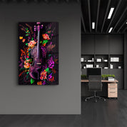 Violin | Secret World Collection Glass Wall Art - Artdesigna