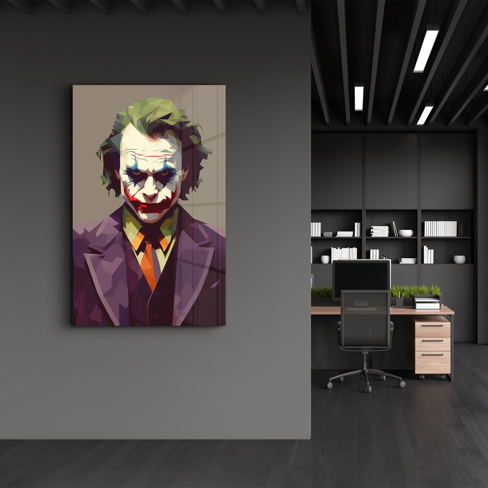 Joker Pixels | Designers Collection Glass Wall Art - Artdesigna