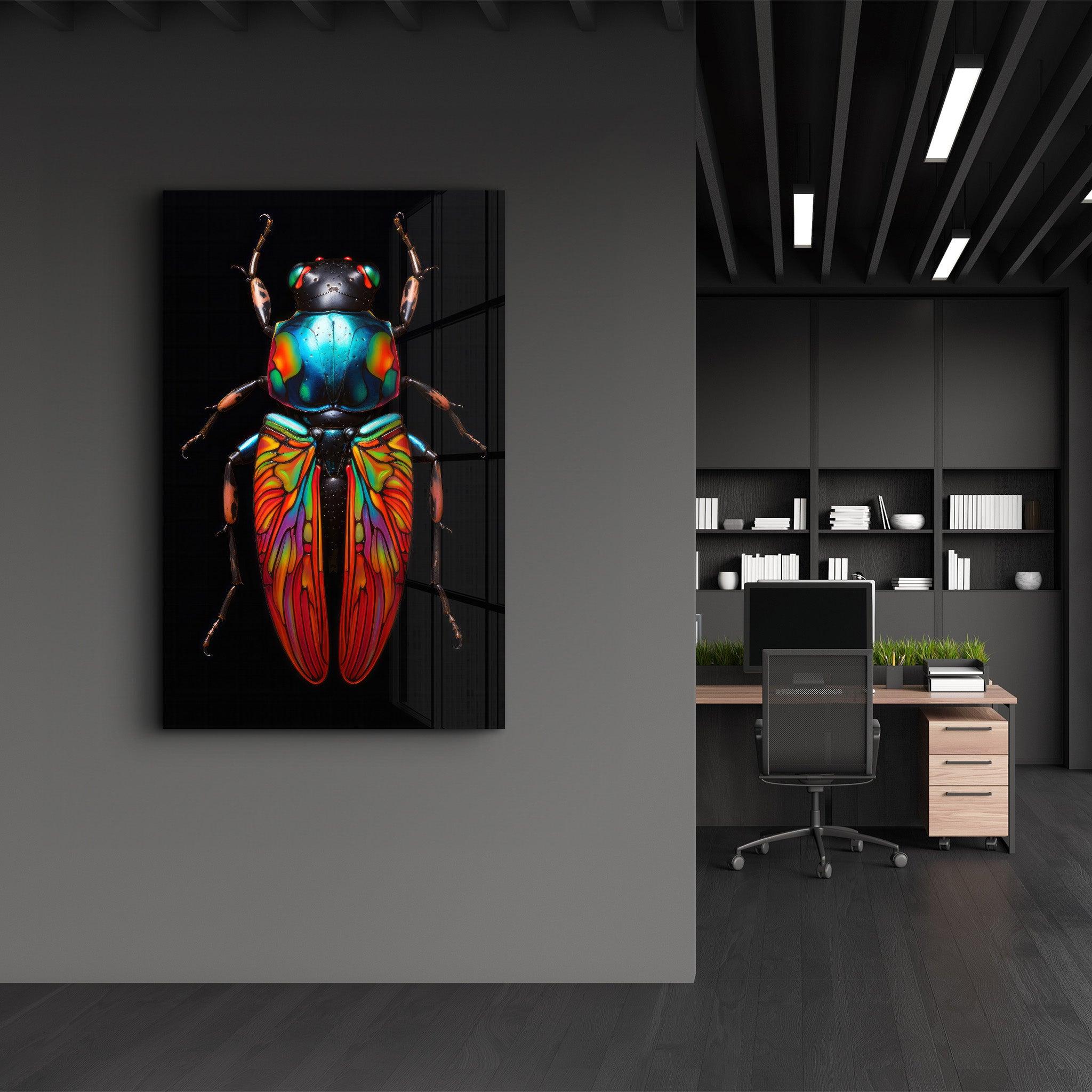 Mystic Bug | Designers Collection Glass Wall Art - Artdesigna