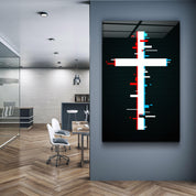 Cross - Trippy | Designers Collection Glass Wall Art - Artdesigna