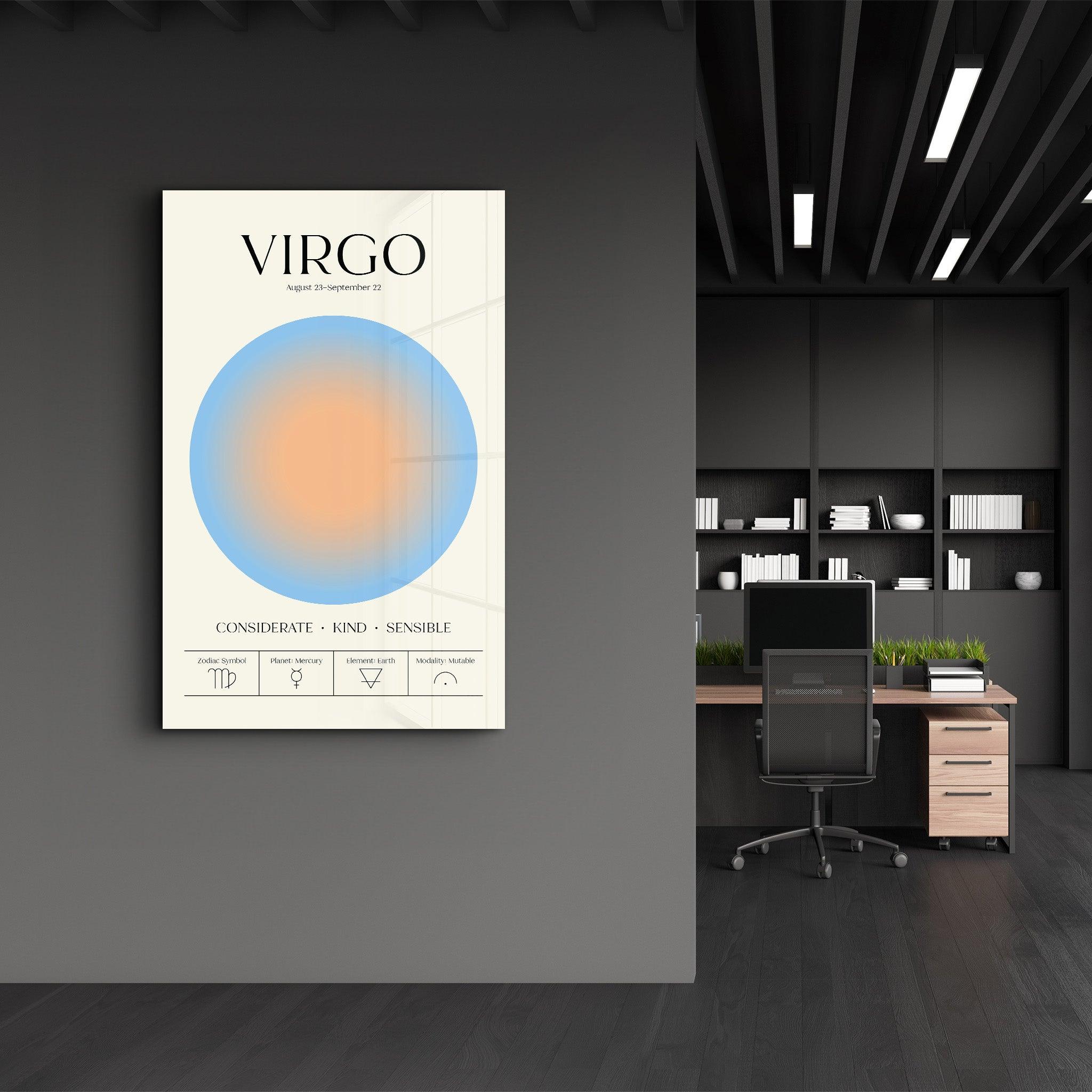 Virgo - Aura Collection | Zodiac Glass Wall Art - Artdesigna