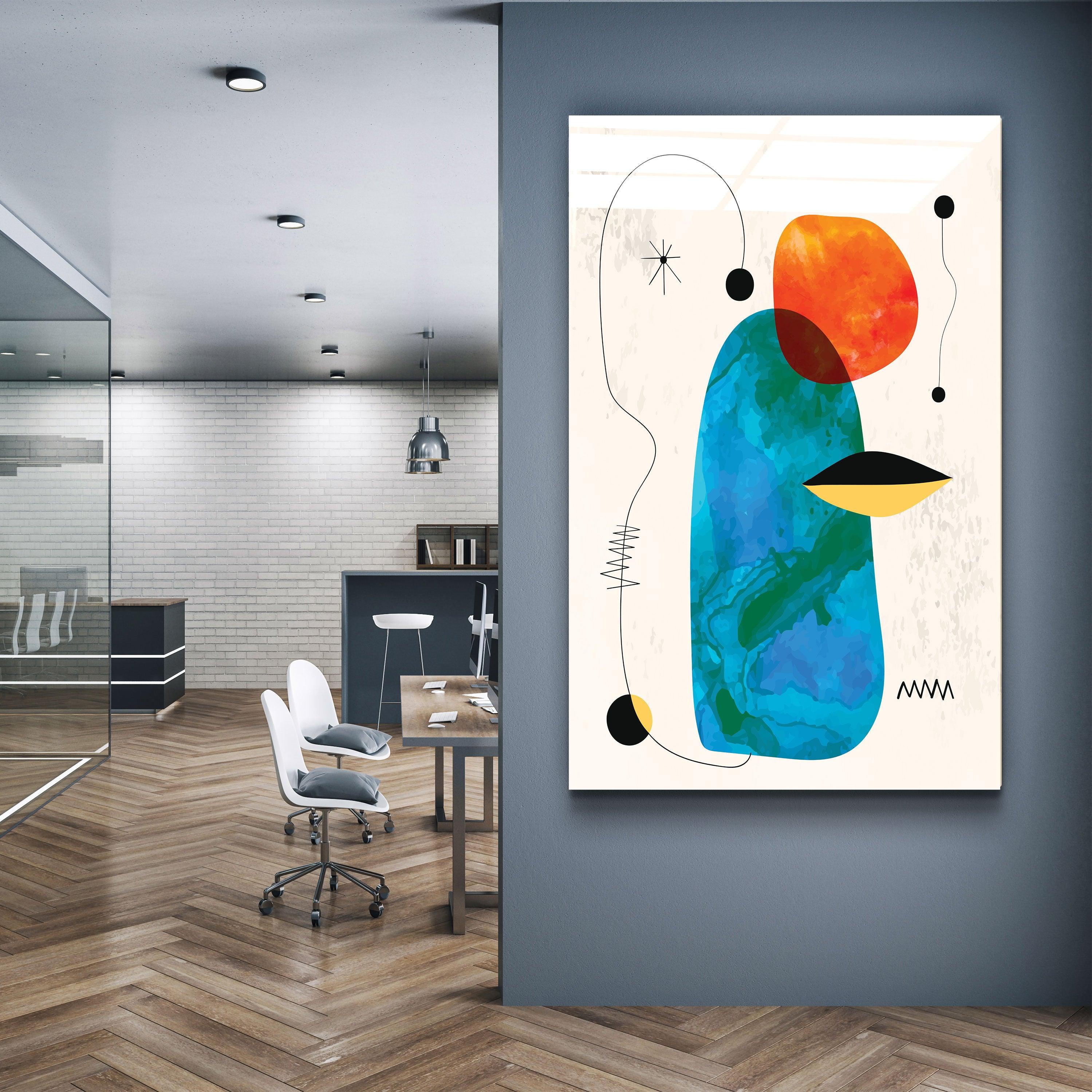 Colorful Modern Shapes 1 | Glass Wall Art - Artdesigna