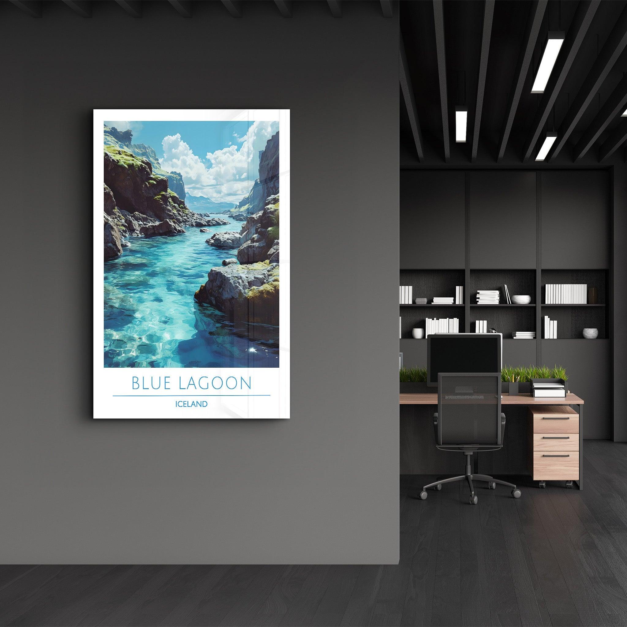 Blue Lagoon Iceland-Travel Posters | Glass Wall Art - Artdesigna