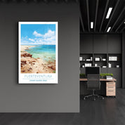 Fuerteventura-Canary Island Spain-Travel Posters | Glass Wall Art - Artdesigna