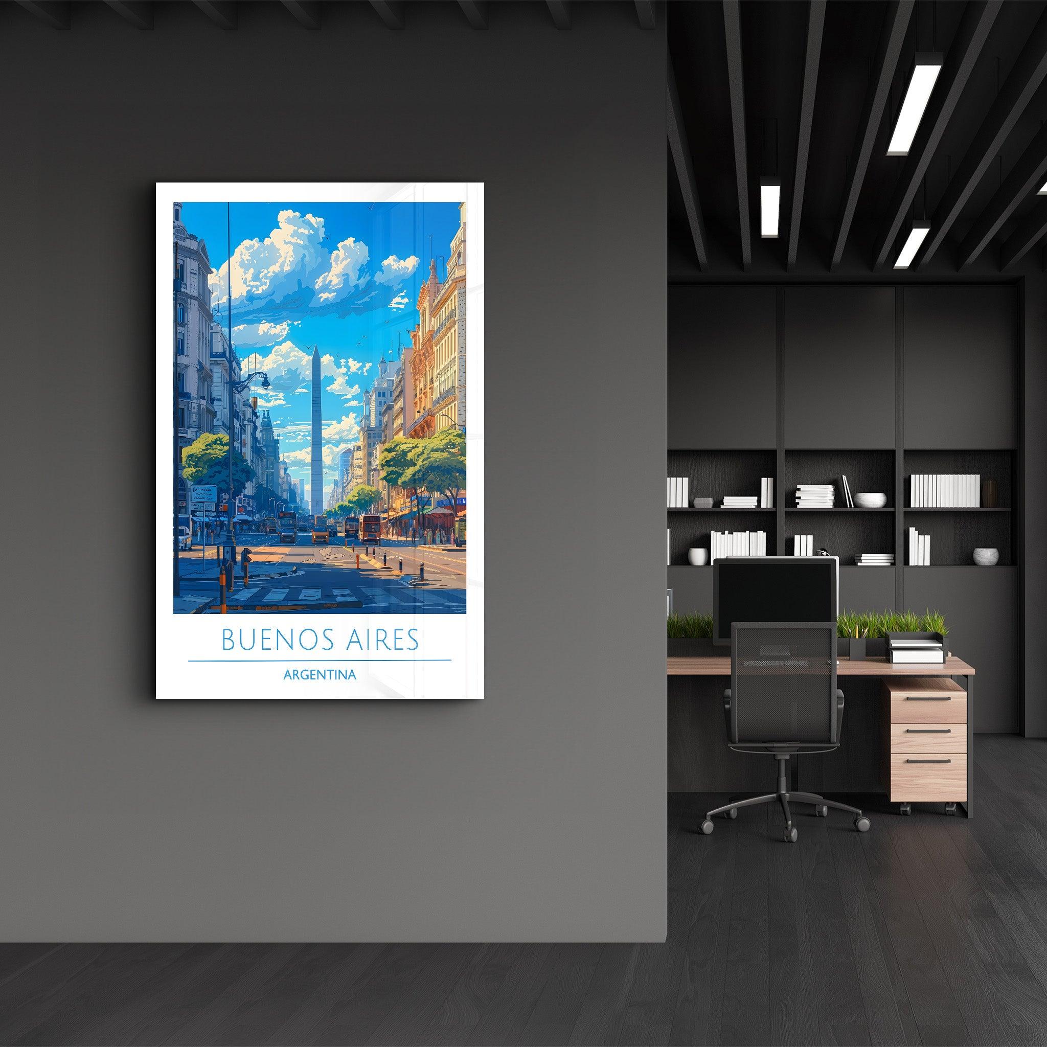 Buenos Aires Argentina 1-Travel Posters | Glass Wall Art - Artdesigna