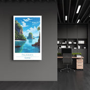 Palawan Philippines-Travel Posters | Glass Wall Art - Artdesigna