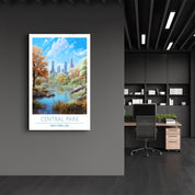 Central Park 1-New York USA-Travel Posters | Glass Wall Art - Artdesigna