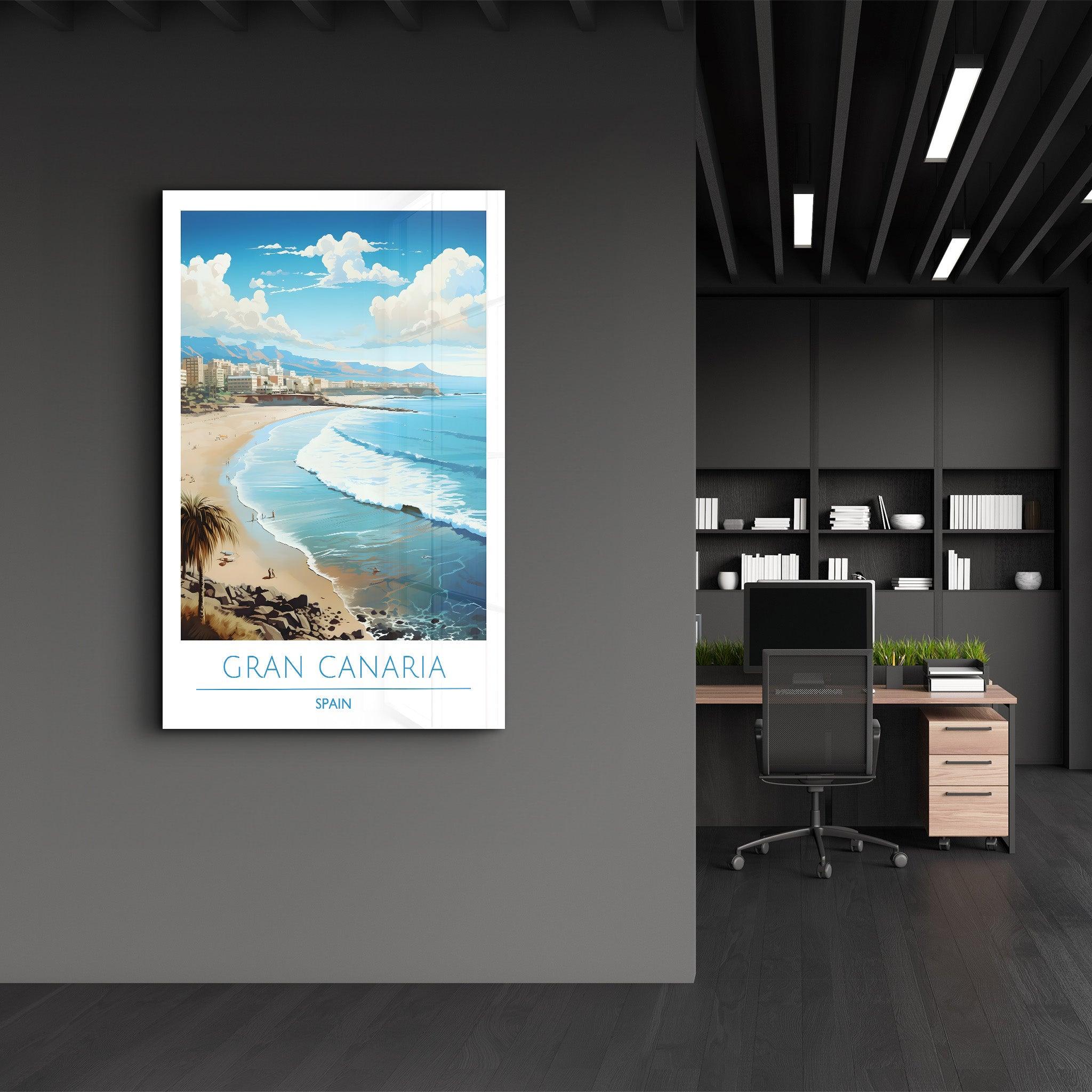 Gran Canaria Spain-Travel Posters | Glass Wall Art - Artdesigna