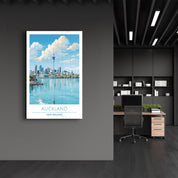 Auckland New Zealand-Travel Posters | Glass Wall Art - Artdesigna