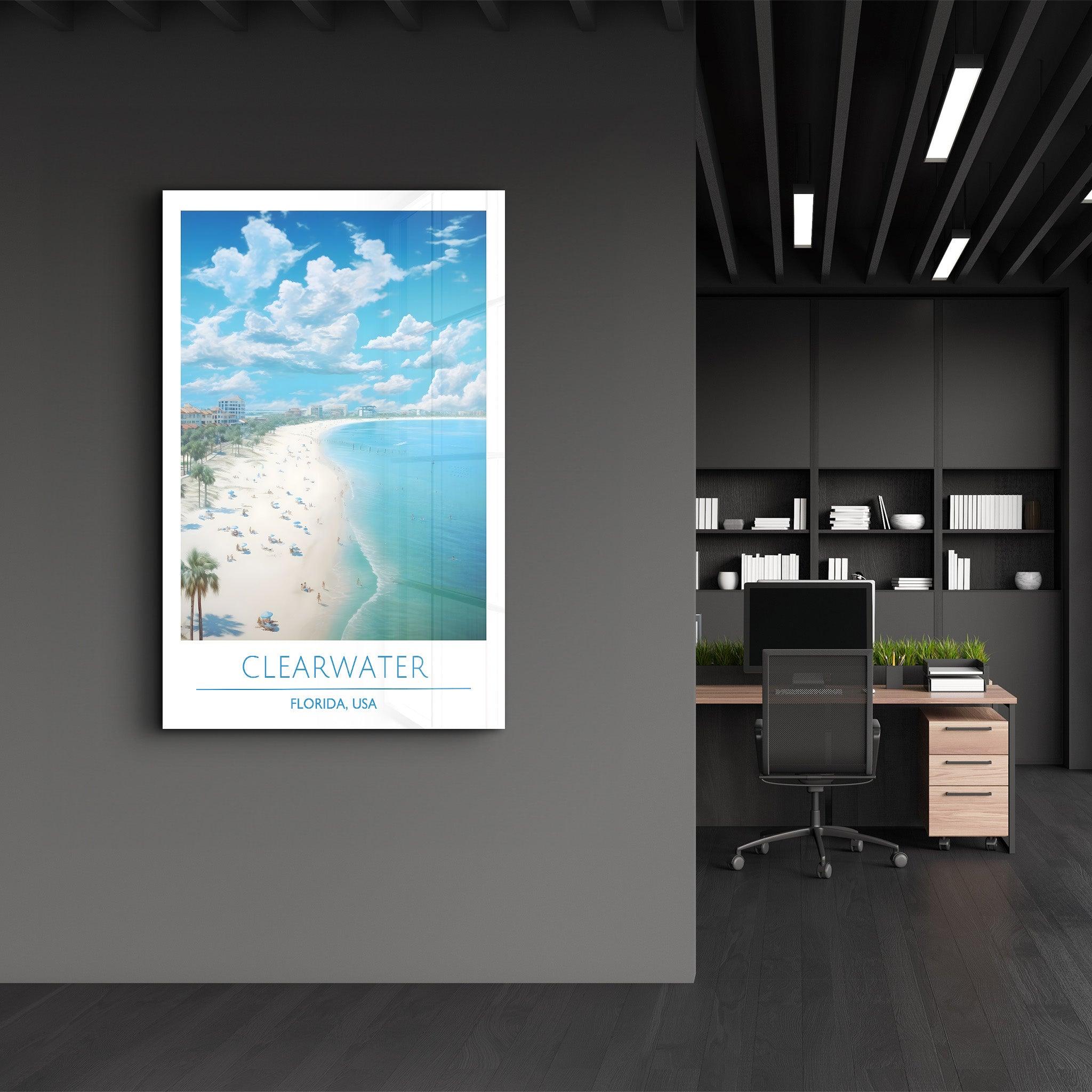 Clearwater-Florida USA-Travel Posters | Glass Wall Art - Artdesigna