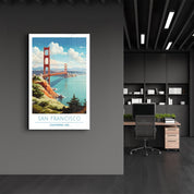 San Francisco-California USA-Travel Posters | Glass Wall Art - Artdesigna