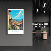 Bergamo Italy-Travel Posters | Glass Wall Art - Artdesigna