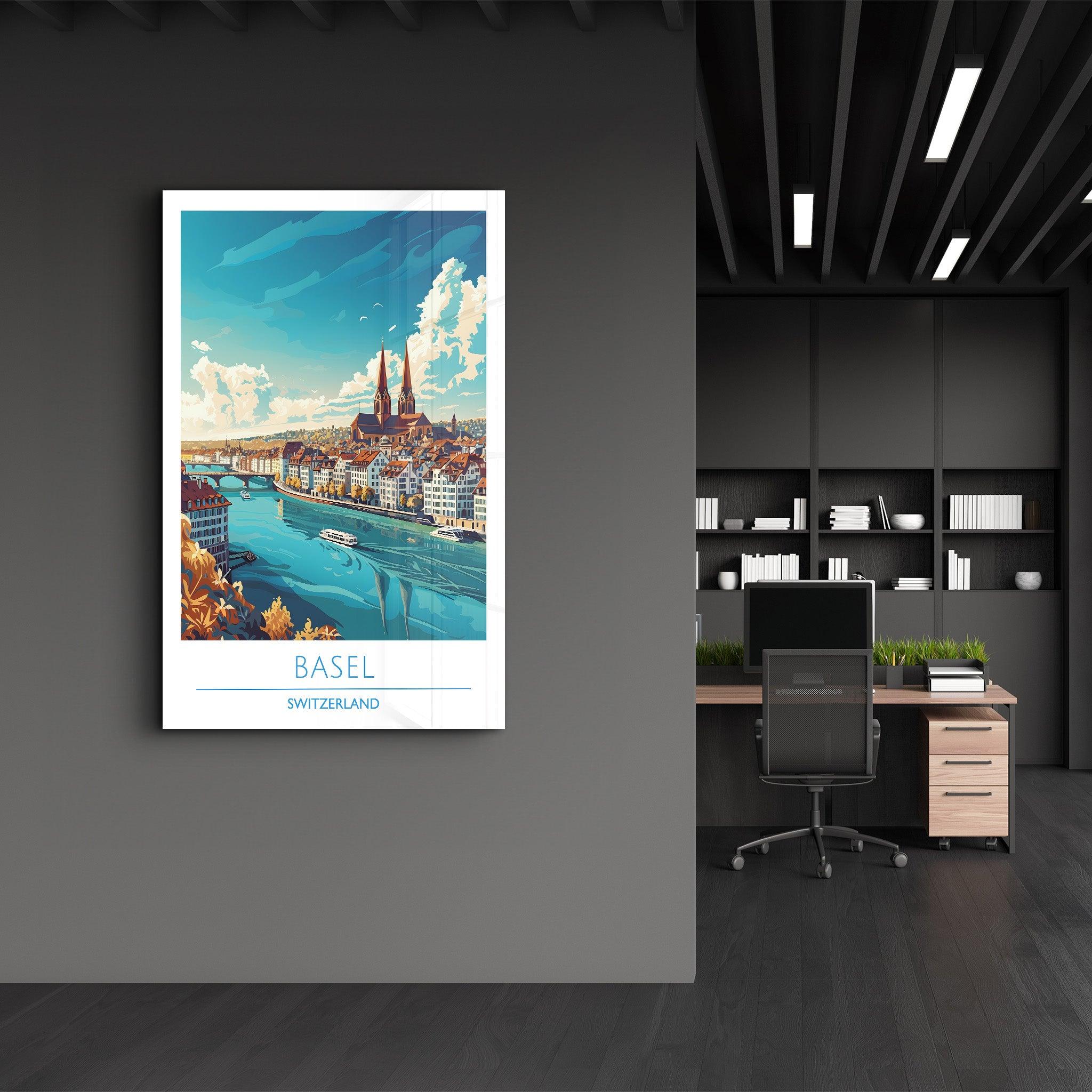 Basel Switzerland-Travel Posters | Glass Wall Art - Artdesigna