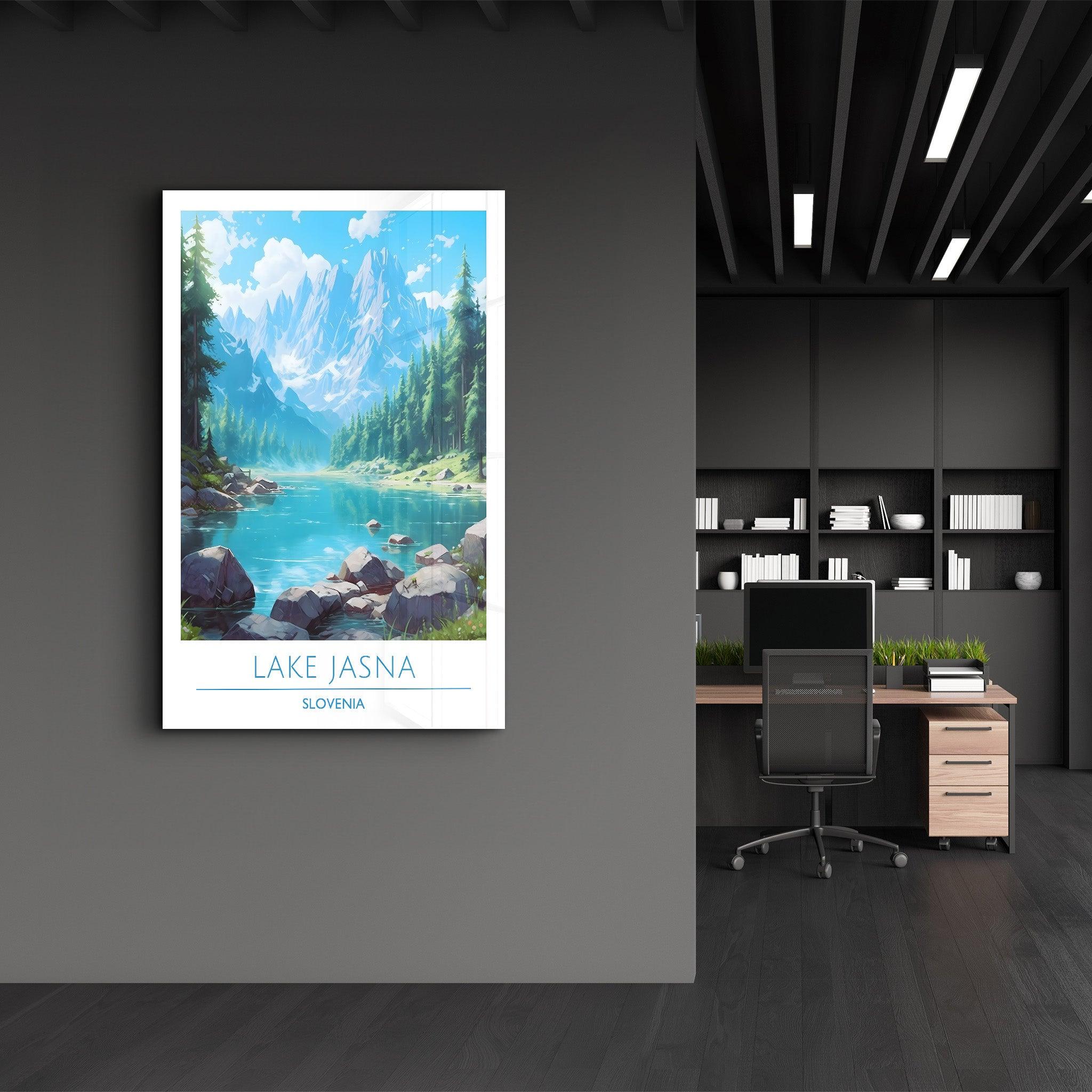 Lake Jasna Slovenia-Travel Posters | Glass Wall Art - Artdesigna