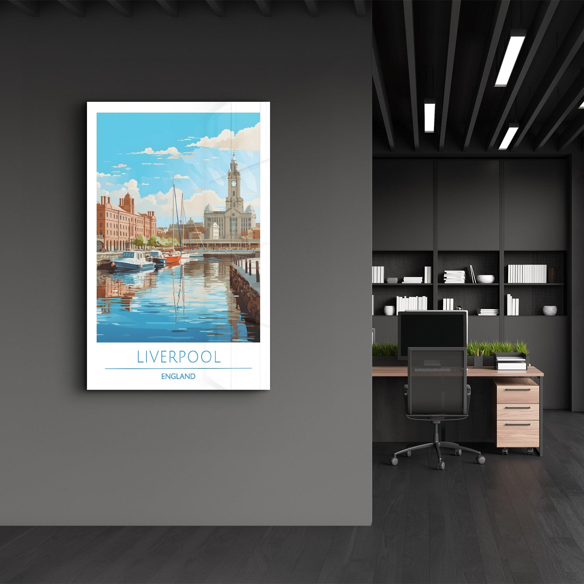 Liverpool England-Travel Posters | Glass Wall Art - Artdesigna