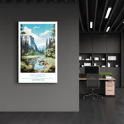 Yosemite-California USA-Travel Posters | Glass Wall Art - Artdesigna