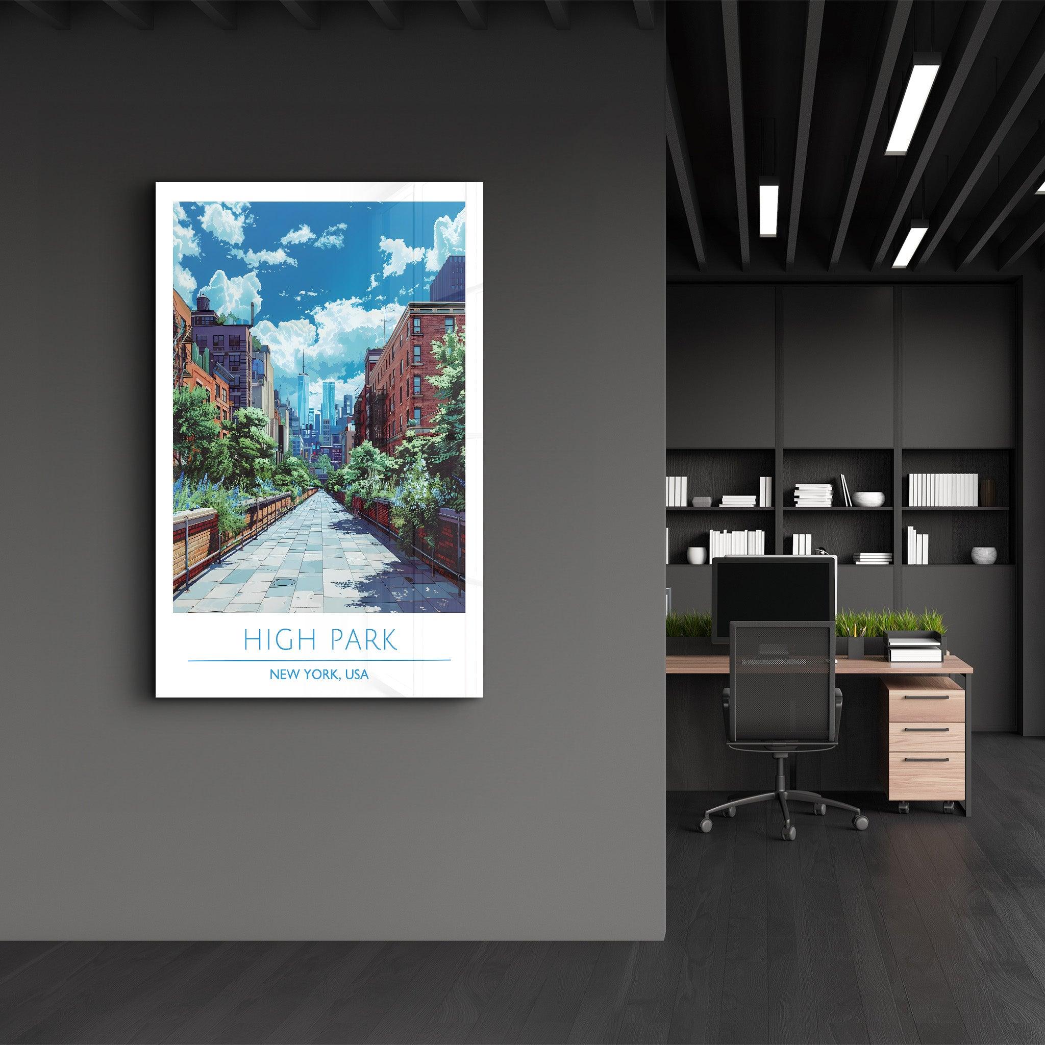 High Park-New York USA-Travel Posters | Glass Wall Art - Artdesigna