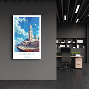 Casablanca Morocco 2-Travel Posters | Glass Wall Art - Artdesigna