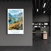 Lake District-Cumbria England-Travel Posters | Glass Wall Art - Artdesigna