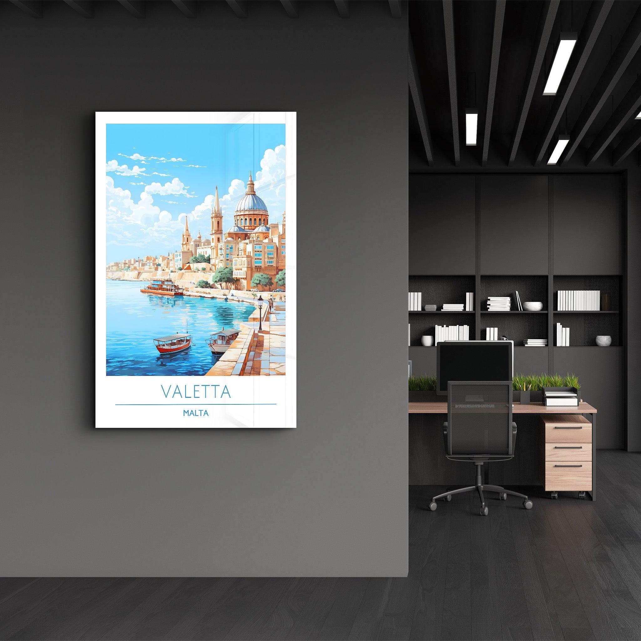 Valetta Malta-Travel Posters | Glass Wall Art - Artdesigna