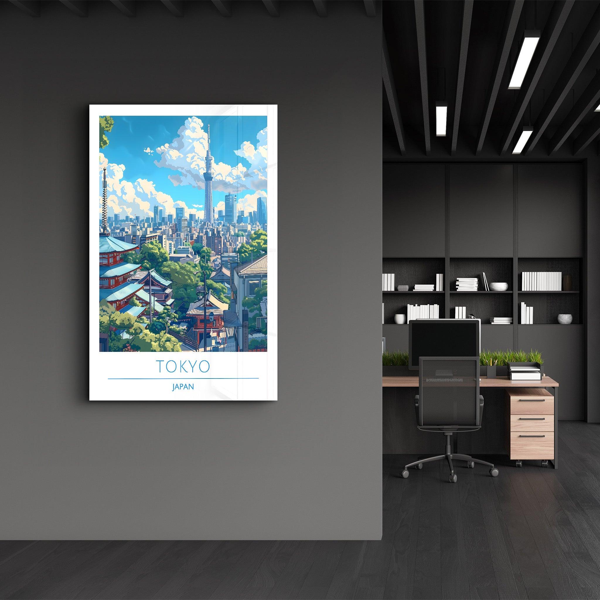 Tokyo Japan 2-Travel Posters | Glass Wall Art - Artdesigna