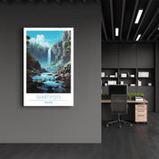 Svartifoss Iceland-Travel Posters | Glass Wall Art - Artdesigna