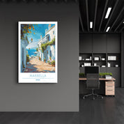 Marbella Spain-Travel Posters | Glass Wall Art - Artdesigna