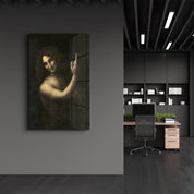 Leonardo da Vinci's Saint John the Baptist (1513-1516) | Glass Wall Art - Artdesigna