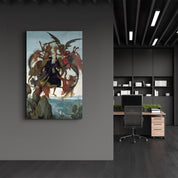 Michelangelo Buonarroti's The Torment of Saint Anthony (c. 1487–1488) | Glass Wall Art - Artdesigna