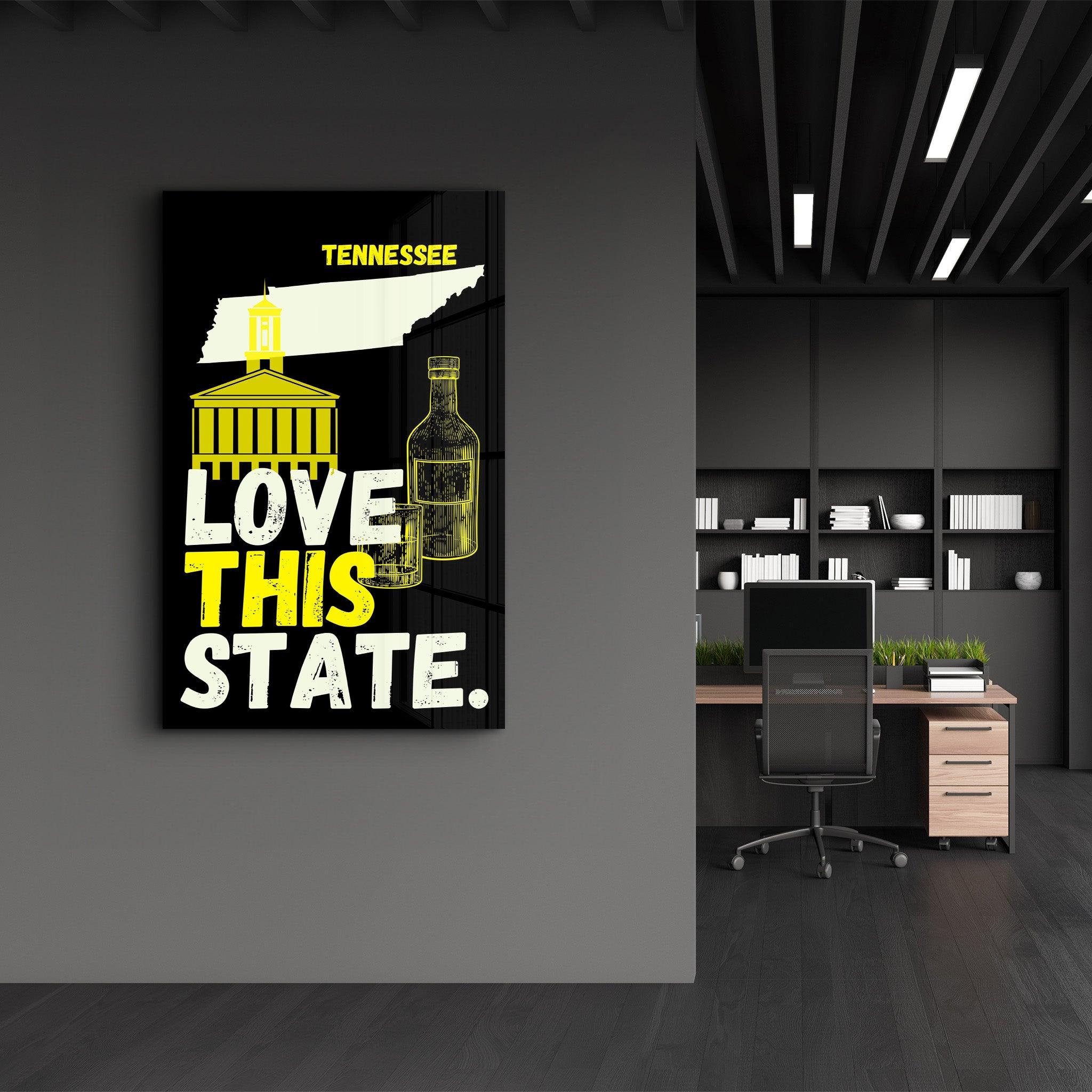 Love This State Tennessee | Glass Wall Art - Artdesigna