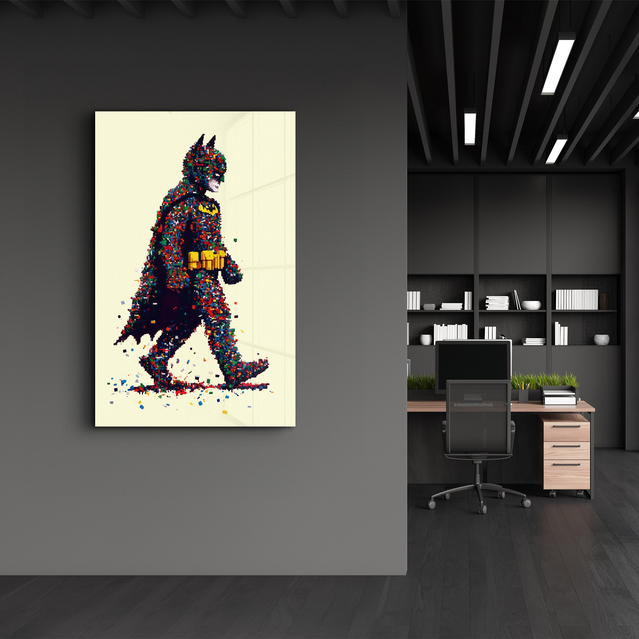 Pixel BTMN | Designers Collection Glass Wall Art