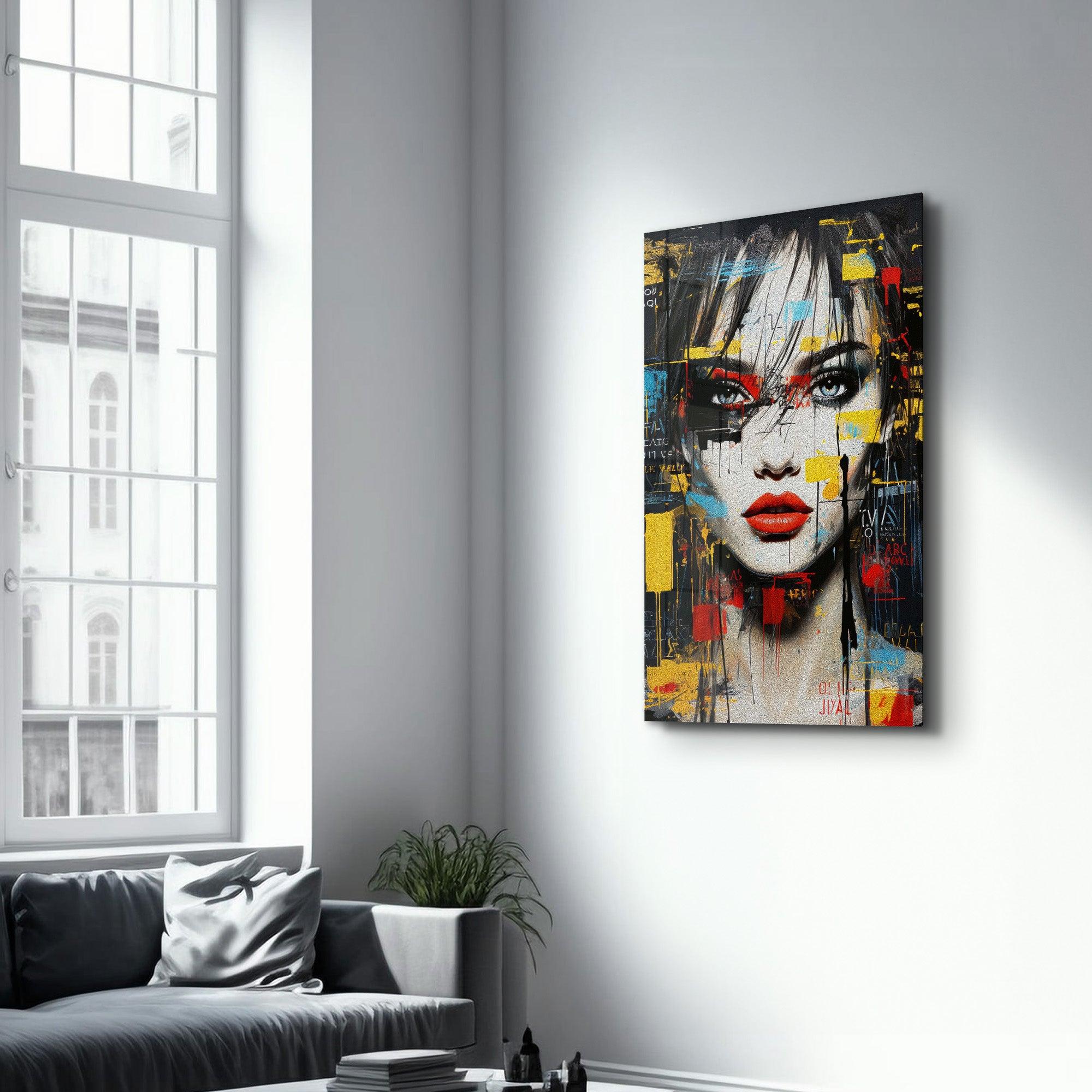 Painted Beauty - Glass Wall Art - Artdesigna