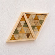 ・"Triangular-Rustic"・Premium Wood Handmade Wall Sculpture - Limited Edition