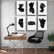 ."Statue Gallery". Contemporary Gallery Collection Glass Wall Art - ArtDesigna Glass Printing Wall Art